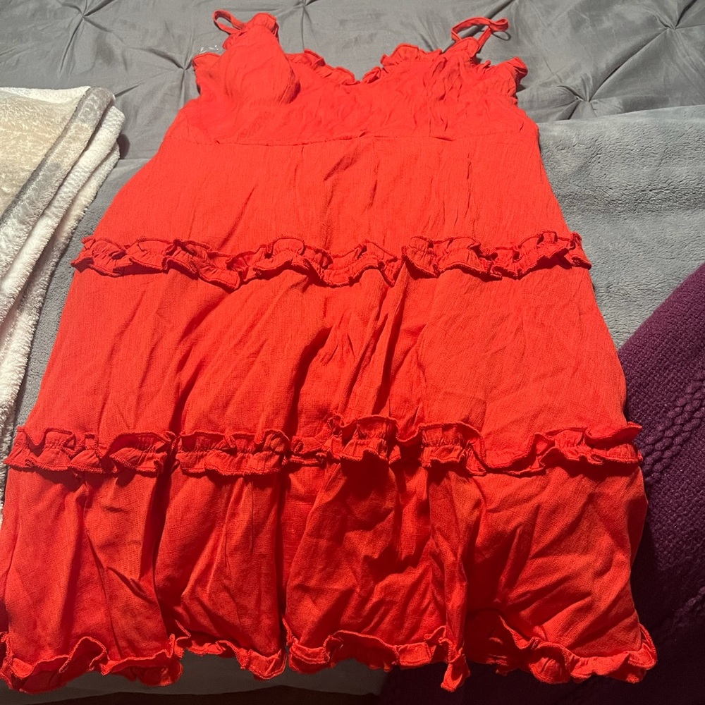 Brand new red spaghetti strap dress.